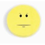 Moderationskarte Smilie neutral 100mm gelb 100er Pack