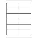 Inkjet Laser Copy Etikett 97x42,3mm weiss 100 Blatt A4