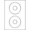 Inkjet Laser Copy CD-Etikett 117mm weiss 100 Blatt A4